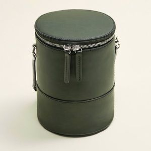 Mango dark green bucket bag